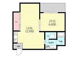 レクシア木川東 1LDKの間取図画像