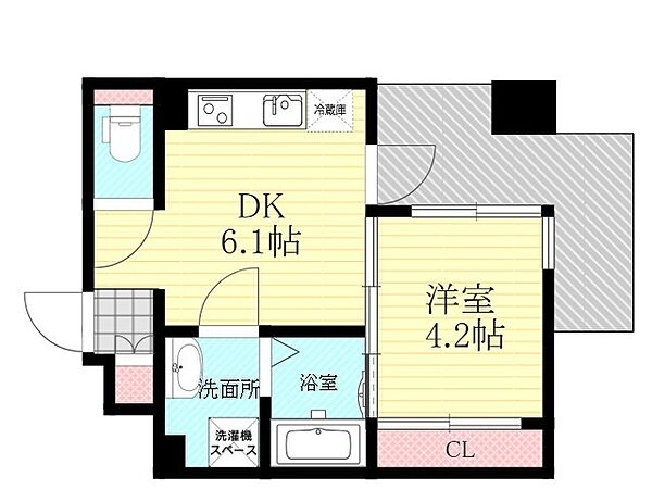 大阪府吹田市内本町３丁目(賃貸マンション1DK・2階・29.35㎡)の写真 その2