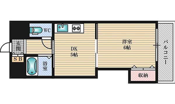 ロイヤルハイツ菅原 ｜大阪府大阪市東淀川区菅原７丁目(賃貸マンション1DK・5階・27.00㎡)の写真 その2