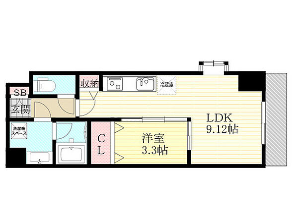 ルミネソレイユ江坂 ｜大阪府吹田市垂水町３丁目(賃貸マンション1LDK・7階・35.64㎡)の写真 その2