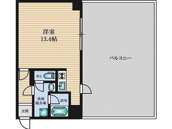 グランツ新大阪 ｜大阪府大阪市淀川区西三国１丁目(賃貸マンション1R・2階・40.38㎡)の写真 その2