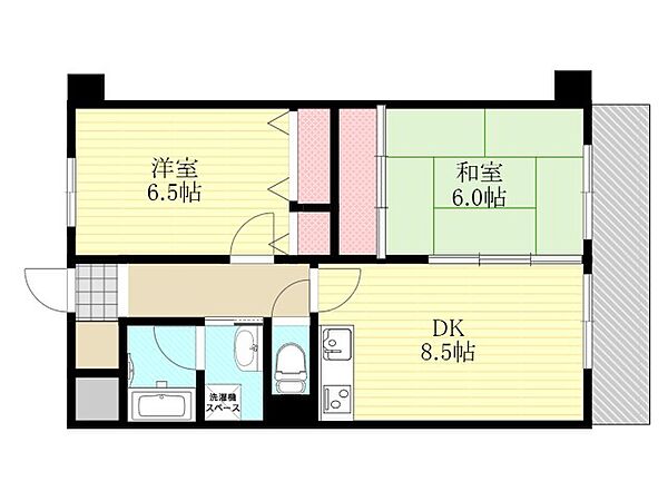 パセオアンビエンテ ｜大阪府大阪市淀川区田川北２丁目(賃貸マンション2DK・6階・50.22㎡)の写真 その2