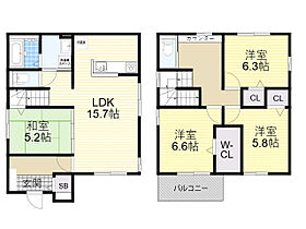 （仮称）D-ROOM上山手町 戸建 B棟  ｜ 大阪府吹田市上山手町17番7-1号（賃貸一戸建4LDK・1階・109.00㎡） その1