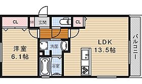 グレースヒルズ刀根山  ｜ 大阪府豊中市刀根山１丁目（賃貸アパート1LDK・1階・46.26㎡） その2