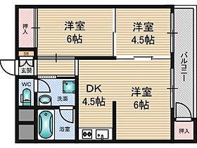 マルビシマンション  ｜ 大阪府大阪市東淀川区南江口３丁目（賃貸マンション2LDK・6階・48.00㎡） その2