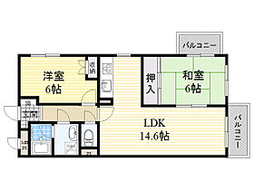 サンカルチャー  ｜ 大阪府吹田市千里丘中15番31号（賃貸マンション2LDK・2階・59.40㎡） その2