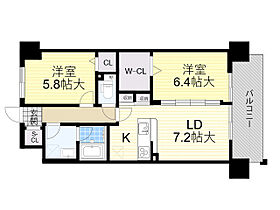 大阪府大阪市淀川区木川西２丁目（賃貸マンション2LDK・8階・54.88㎡） その2