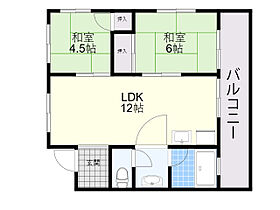 第1吉川コーポ  ｜ 大阪府吹田市岸部北１丁目（賃貸アパート2LDK・3階・48.55㎡） その1