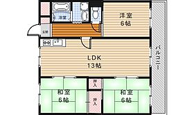 箕面セントラルハイツ  ｜ 大阪府箕面市箕面５丁目11番11号（賃貸マンション3LDK・2階・65.00㎡） その2