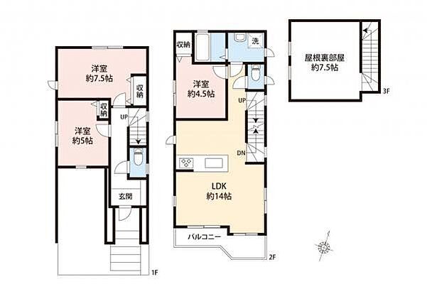 間取り 令和4年築／入間市下藤沢　中古一戸建て