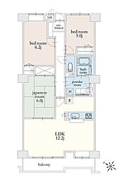 ダイアパレス武蔵藤沢 3LDKの間取図画像