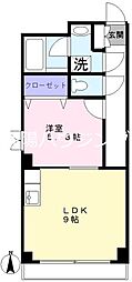 MJYサンズ 3階1LDKの間取り