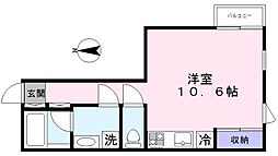モン・サン・リュール経堂 ワンルームの間取図画像