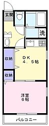 メゾンエート 1DKの間取図画像