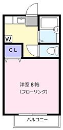 サンフラワーS 1Kの間取図画像