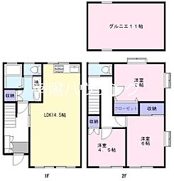 寿SKJ 3LDKの間取図画像