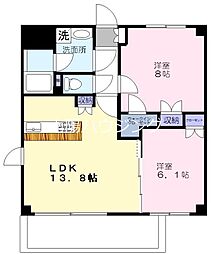 グラーレバイロイト 2LDKの間取図画像