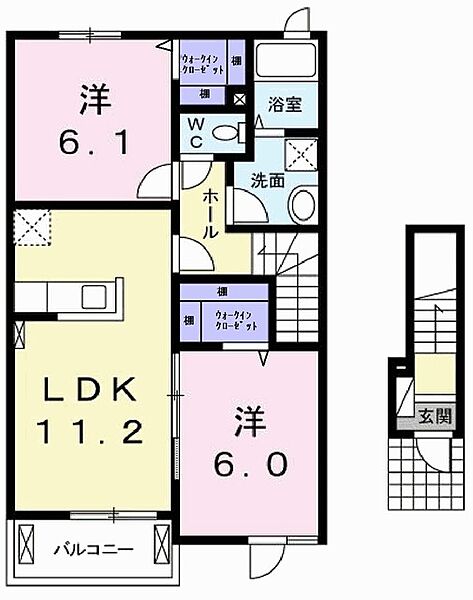 ドリーム・グラン 202｜兵庫県加東市上滝野(賃貸アパート2LDK・2階・57.64㎡)の写真 その2