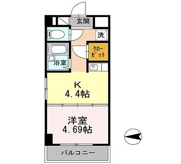 土井ハイツ北条口 505｜兵庫県姫路市北条口3丁目(賃貸マンション1K・5階・24.05㎡)の写真 その2