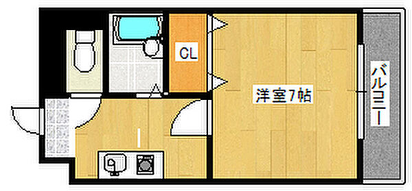 C.C.9. 204｜兵庫県神戸市灘区岩屋北町1丁目(賃貸マンション1K・2階・21.45㎡)の写真 その2