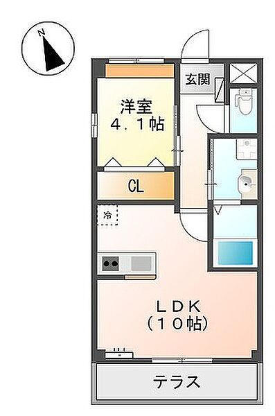 エコハウス華園 A105｜兵庫県加古川市野口町野口(賃貸アパート1LDK・1階・36.00㎡)の写真 その2