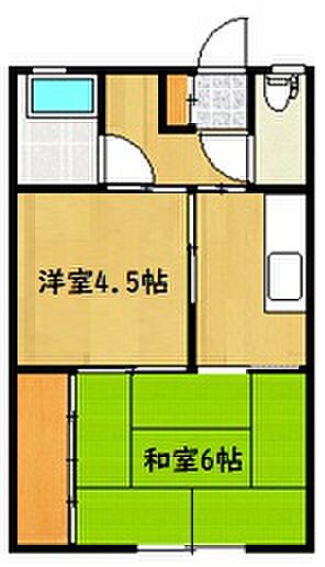松和荘 8｜兵庫県加古川市尾上町養田(賃貸アパート2K・2階・35.00㎡)の写真 その2
