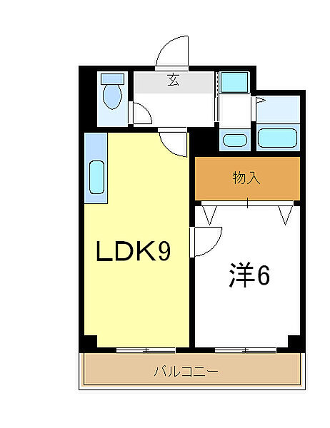 サンスプラッシュ 403｜兵庫県加古川市加古川町平野(賃貸マンション1LDK・2階・41.34㎡)の写真 その2