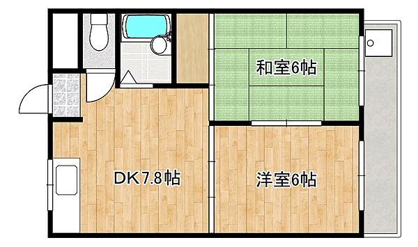 エクセル北青木 209｜兵庫県神戸市東灘区北青木2丁目(賃貸マンション2DK・2階・40.00㎡)の写真 その2