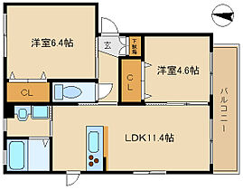 パラドールＢ棟 B202 ｜ 兵庫県加古川市別府町西町（賃貸アパート2LDK・2階・49.25㎡） その2