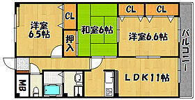 ソシアヒルズ 202 ｜ 兵庫県神戸市西区小山2丁目（賃貸マンション3LDK・2階・68.04㎡） その2