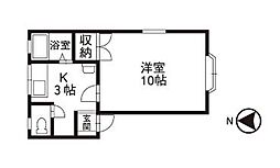 マーセルK 1Kの間取図画像