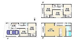 東淀川区豊新5丁目　中古戸建　5ＬＤＫ 5LDKの間取り