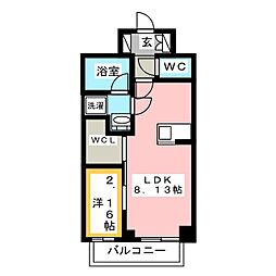 コンフォリア日暮里 1DKの間取図画像