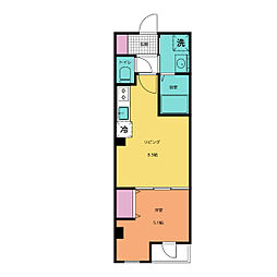 サウダージ 3階1LDKの間取り