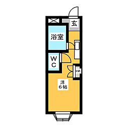 サテライト藤 ワンルームの間取図画像
