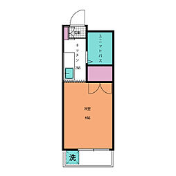 ビューラー三ケ島パート2 1Kの間取図画像
