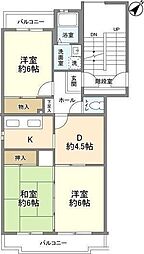 パークヒル航空公園2 3DKの間取図画像