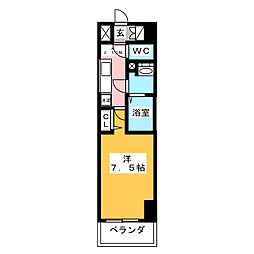 N-stage西所沢 1Kの間取図画像