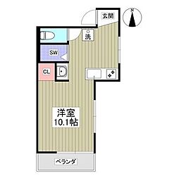 サンクリア ワンルームの間取図画像