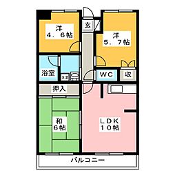 ベルメゾン武蔵浦和 3LDKの間取図画像