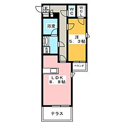 グランガーデン3 1LDKの間取図画像