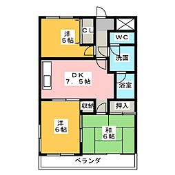 SCライムライト 3DKの間取図画像