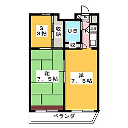 サンパーク南浦和 2SKの間取図画像