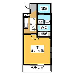 スターヒルズ 1Kの間取図画像