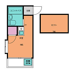 ハイツ中川 1Kの間取図画像