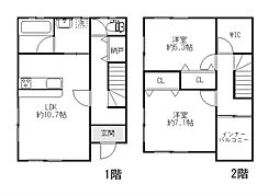 ハルモニア 2SLDKの間取図画像