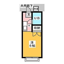 メゾンFTB 1Kの間取図画像