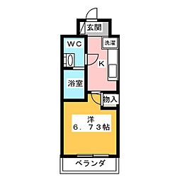 GranCasaさいたま新都心 1Kの間取図画像