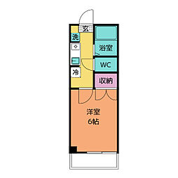 小林マンション 1Kの間取図画像