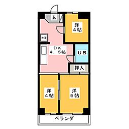 ル・グラン川越 1階3DKの間取り